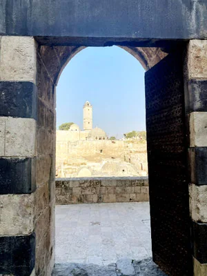 A historic doorway in Aleppo