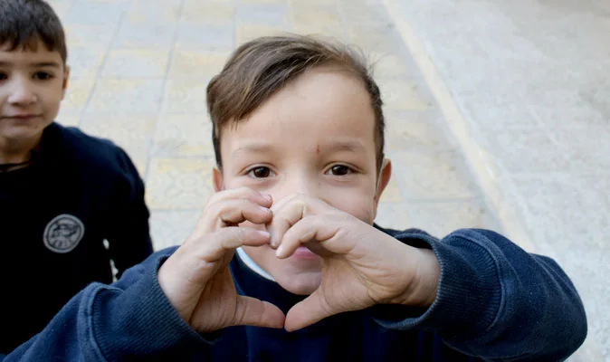 A child taking part in the 123 HOPE project.
