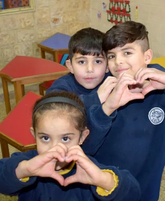 A child taking part in the 123 HOPE project.