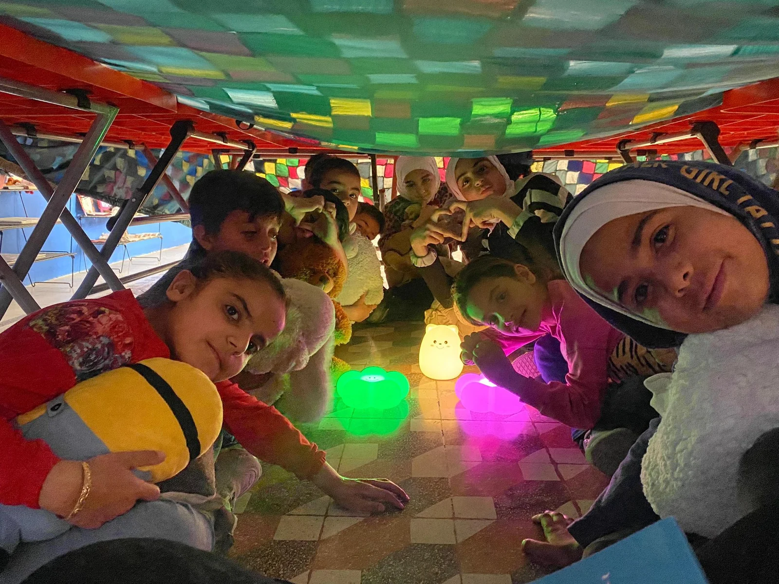 Children in a sensory space at the 123 HOPE centre in Aleppo.